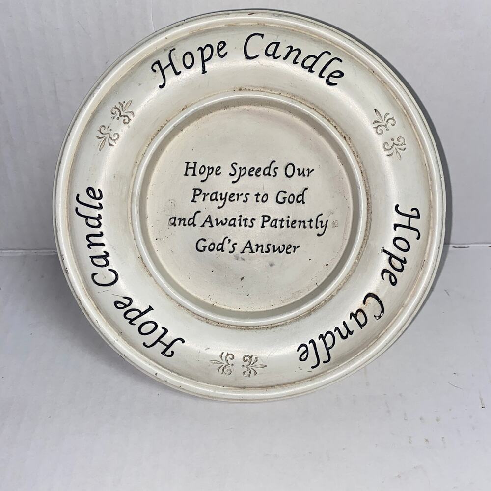Hope Candle Base Prayers God's Answers God Religious Candle Holder / Wall Plaque